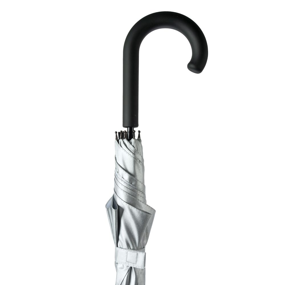 Зонт-трость Wind, серебристый — изображение 6