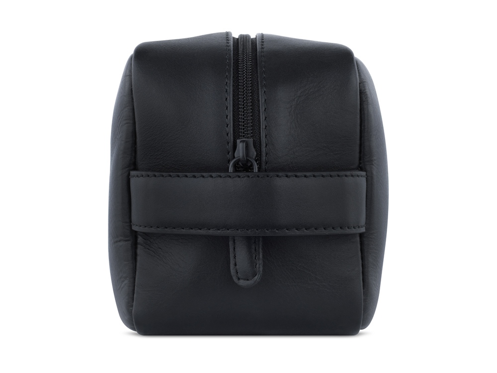 Несессер дорожный BUGATTI Clark, чёрный, воловья кожа/полиэстер, 20х10х13 см, 2,5 л — изображение 3