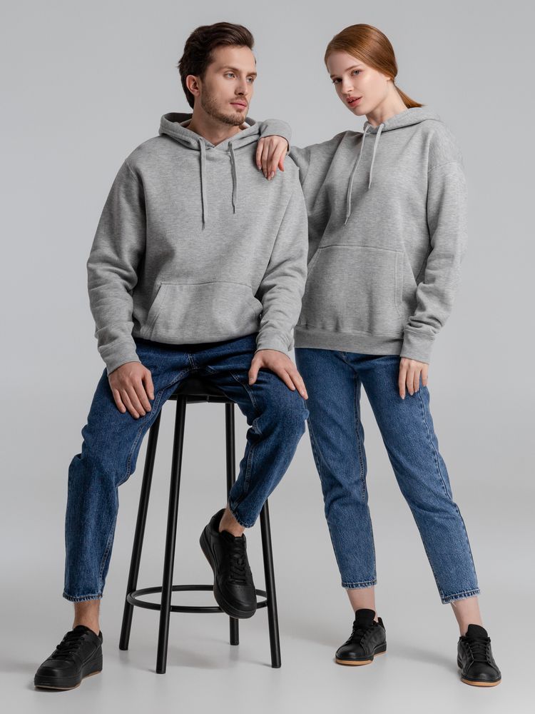 Толстовка с капюшоном Slam 320, серый меланж — изображение 12