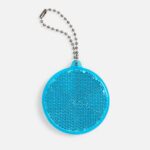 Пешеходный светоотражатель с цепочкой «Круг», синий