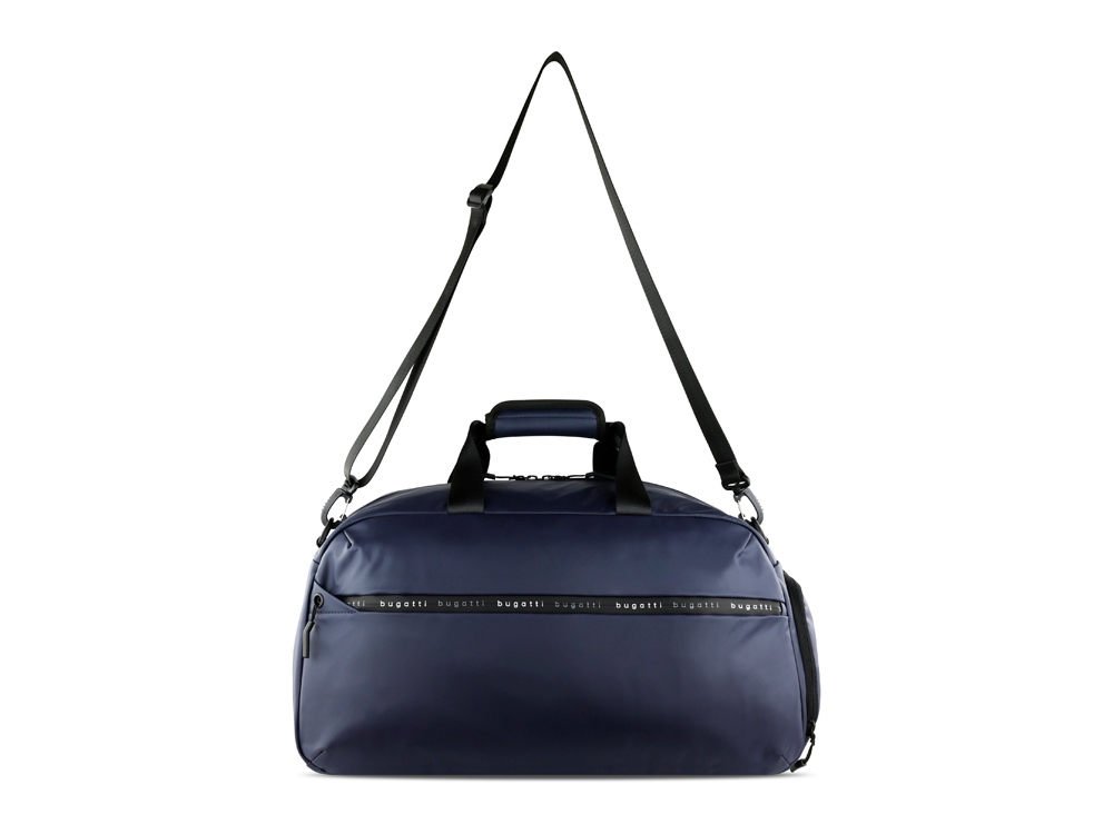 Сумка спортивная BUGATTI Blanc, синяя, тарпаулин/полиэстер, 52х26х27,5 см — изображение 6