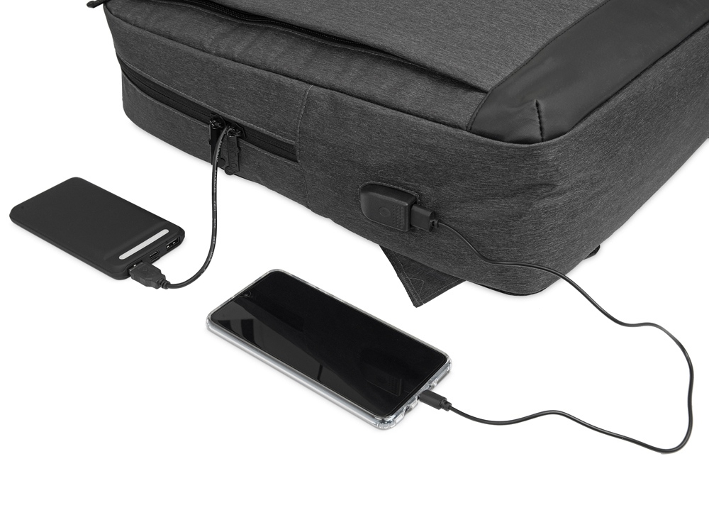 Рюкзак с отделением для ноутбука District, темно-серый — изображение 4