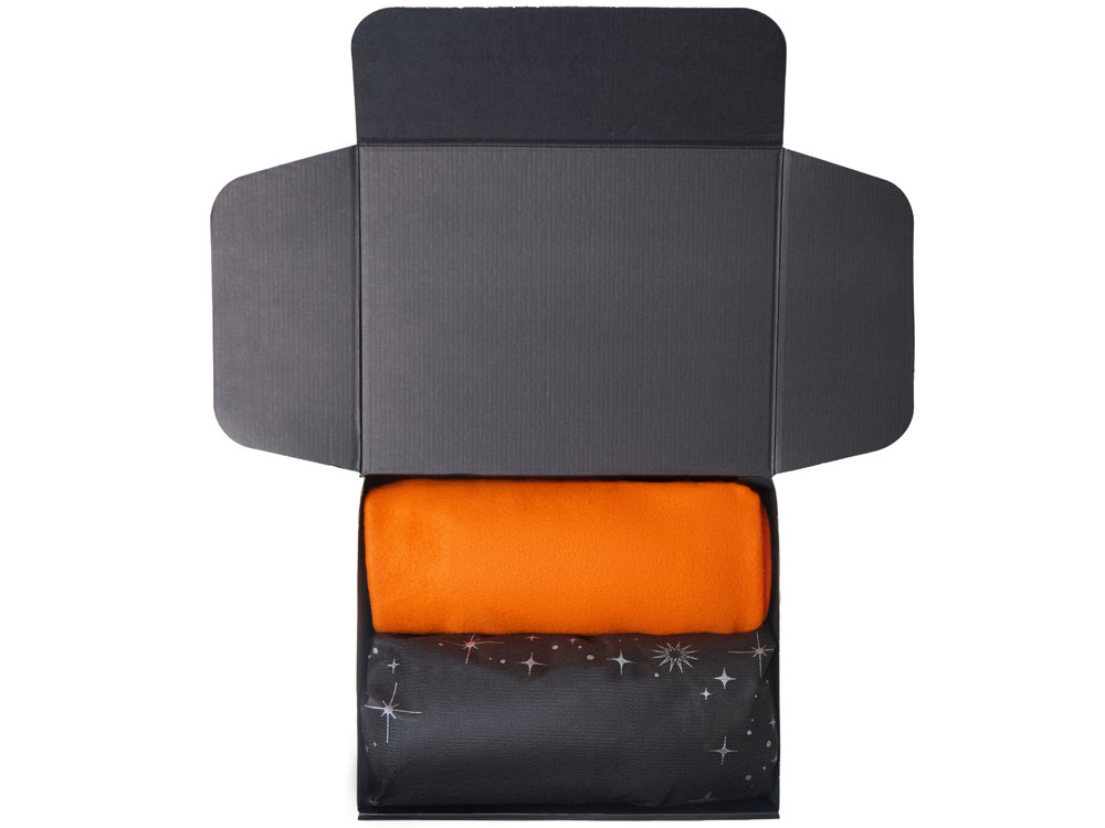 Подарочный набор с пледом, свечой и диффузором, оранжевый — изображение 3