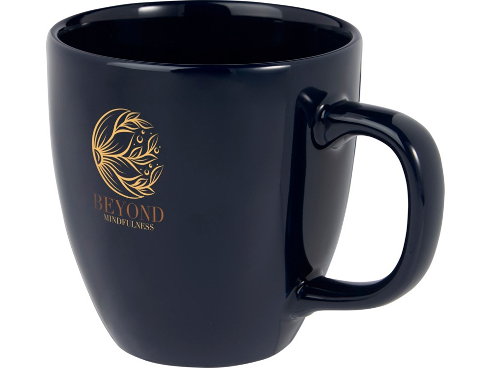 Керамическая кружка Moni объемом 430 мл, темно-синий — изображение 3