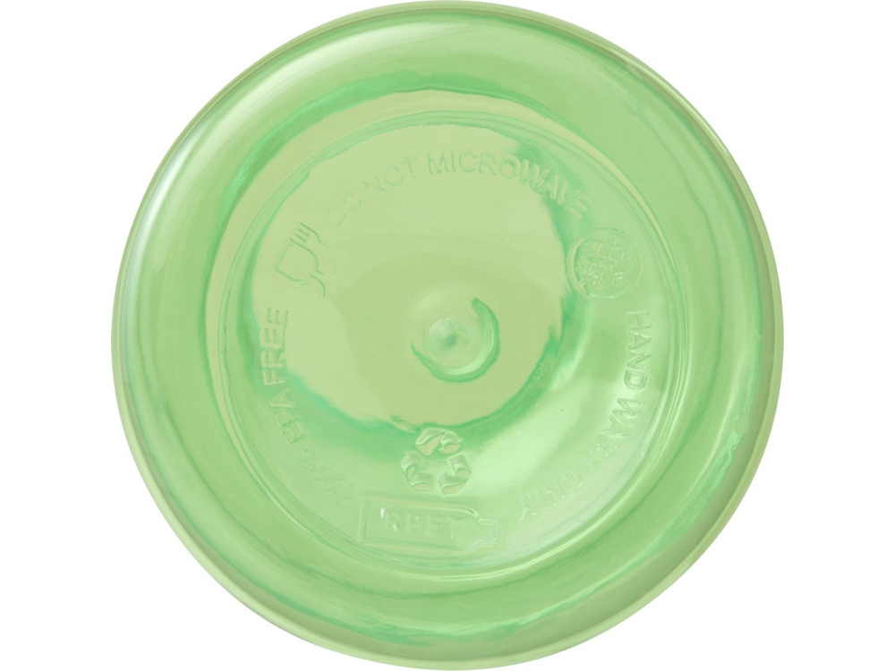 Бутылка для воды с карабином Oregon из переработанной пластмассы, 400 мл - Зеленый — изображение 3