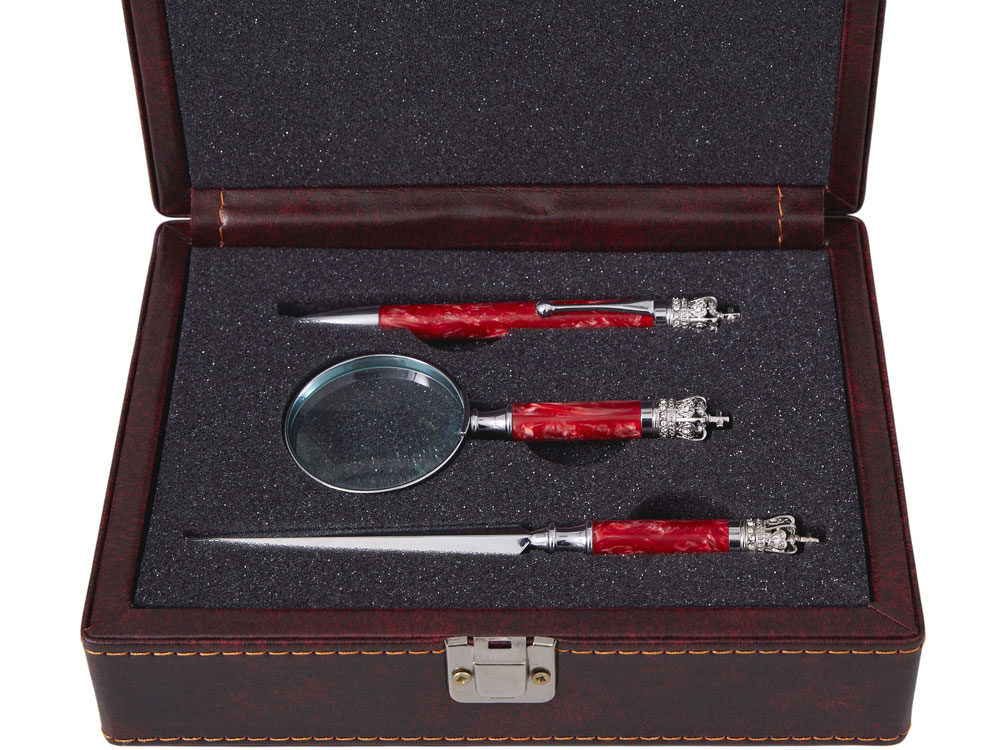 Набор Принц Уэльский : ручка шариковая, лупа, нож для бумаг — изображение 3