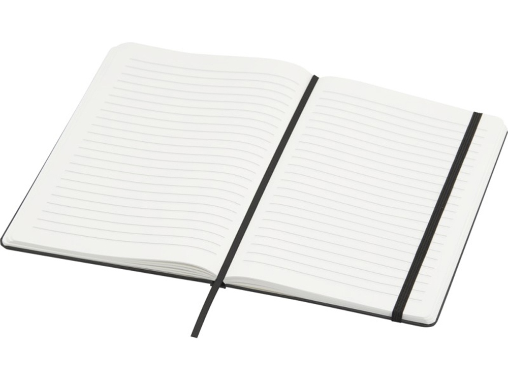 Holm блокнот формата А5 из каменной бумаги с линованными страницами - сплошной черный — изображение 4