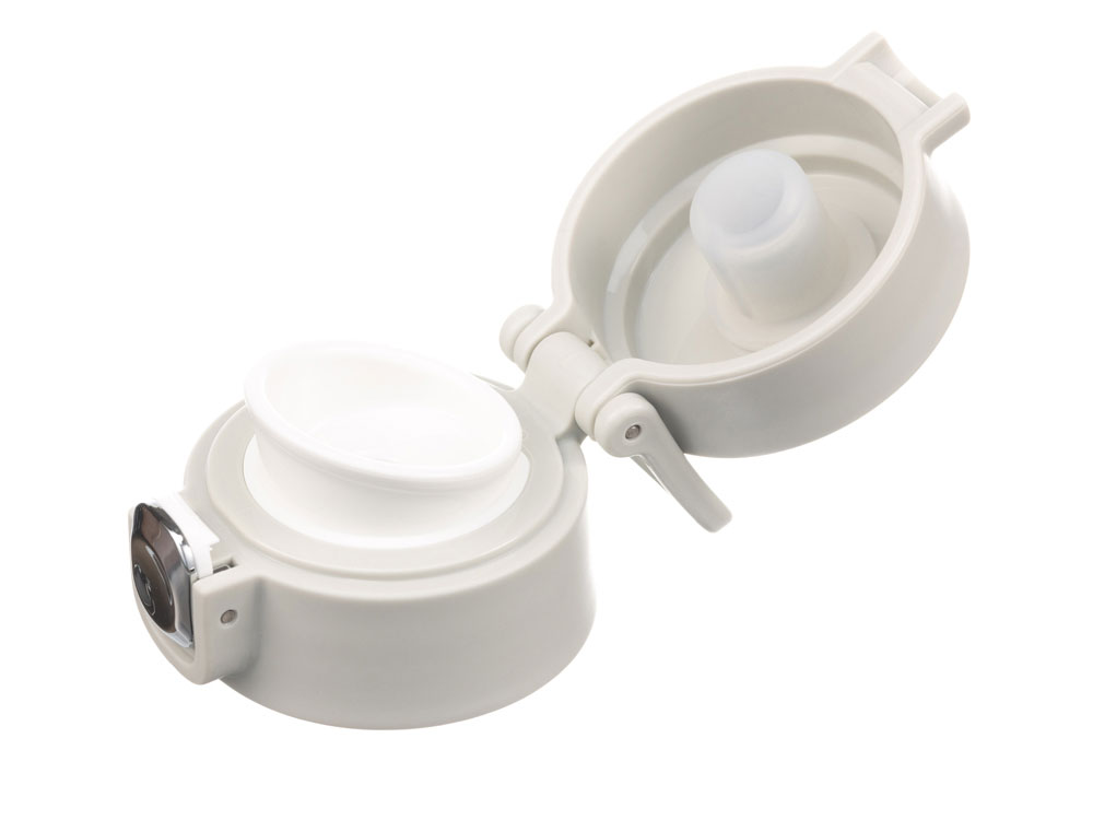 Термокружка Stinger, 0,42 л, сталь/пластик/силикон, белый, 6,5 x 7,5 x 21,9 см — изображение 3