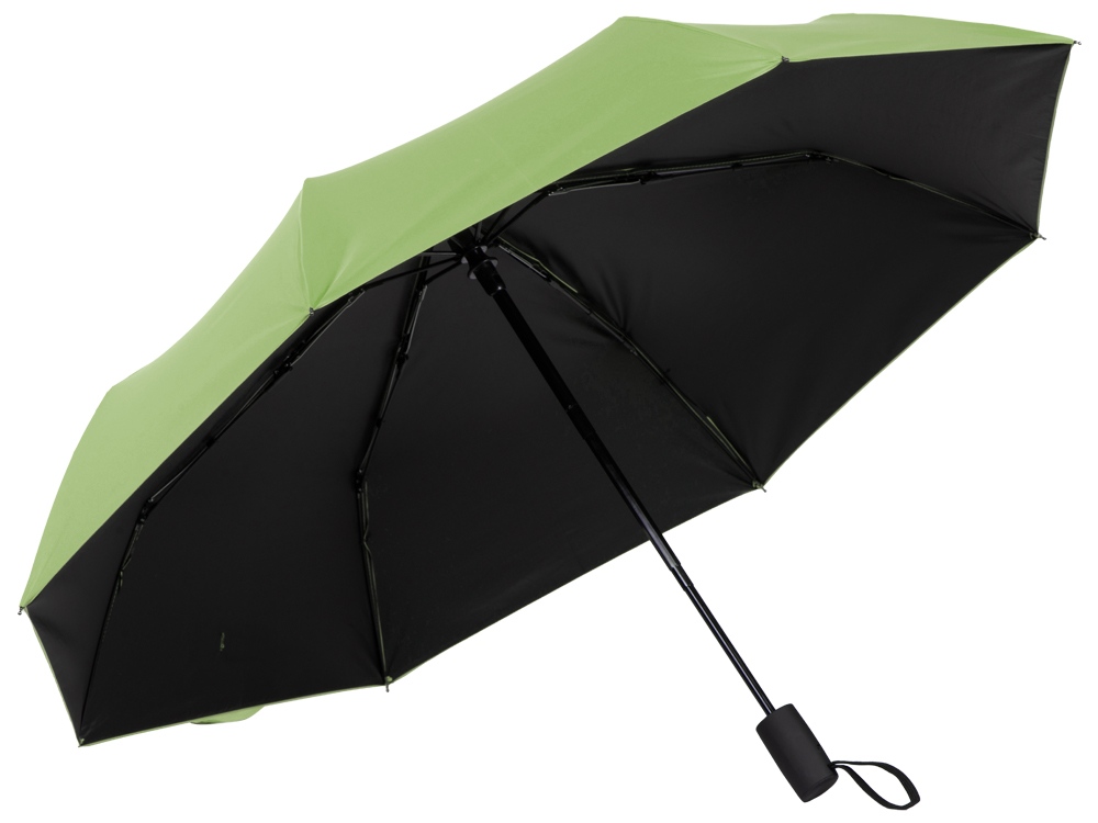 Зонт-автомат Dual с двухцветным куполом, зеленое яблоко/черный — изображение 2