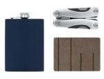 Набор с мультитулом и фляжкой Путешественник 2.0., темно-синий