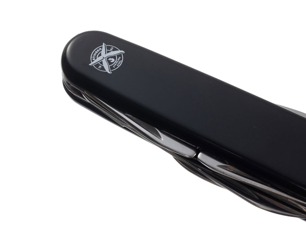 Нож перочинный Stinger, 90 мм, 13 функций, материал рукояти: АБС-пластик (чёрный) — изображение 5