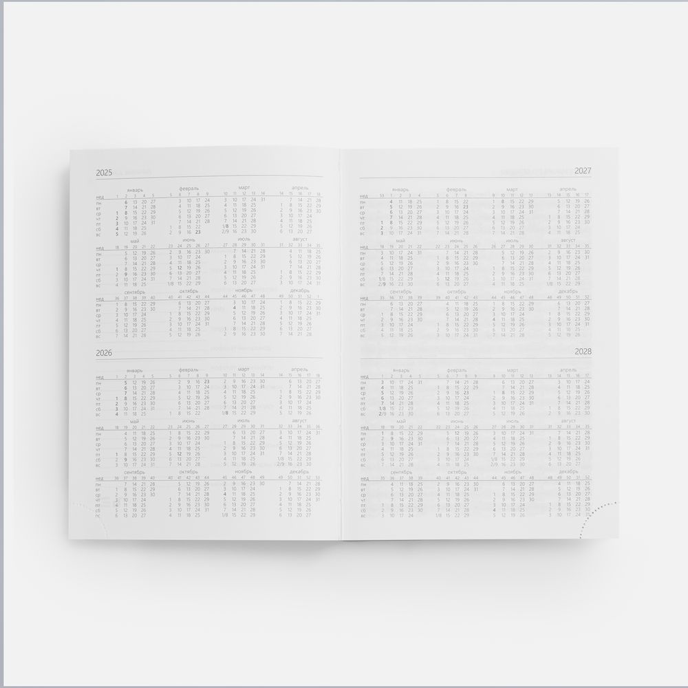 Ежедневник Nebraska, недатированный, бордовый — изображение 6