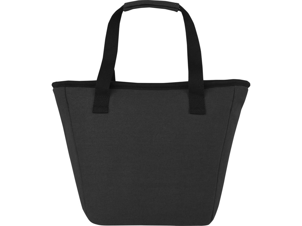 Пищевая сумка-холодильник Joey из брезента, переработанного по стандарту GRS, объемом 6 л на 9 банок, черный — изображение 3