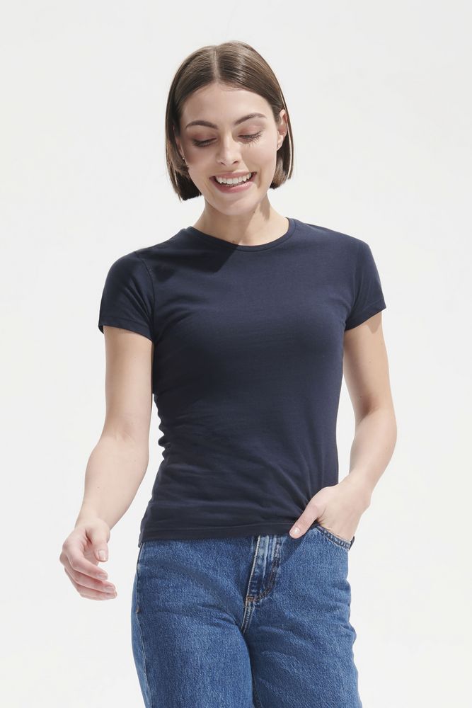 Футболка женская Miss 150, темно-синяя (navy) — изображение 5