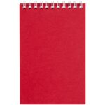 Блокнот Dali Mini в клетку, красный