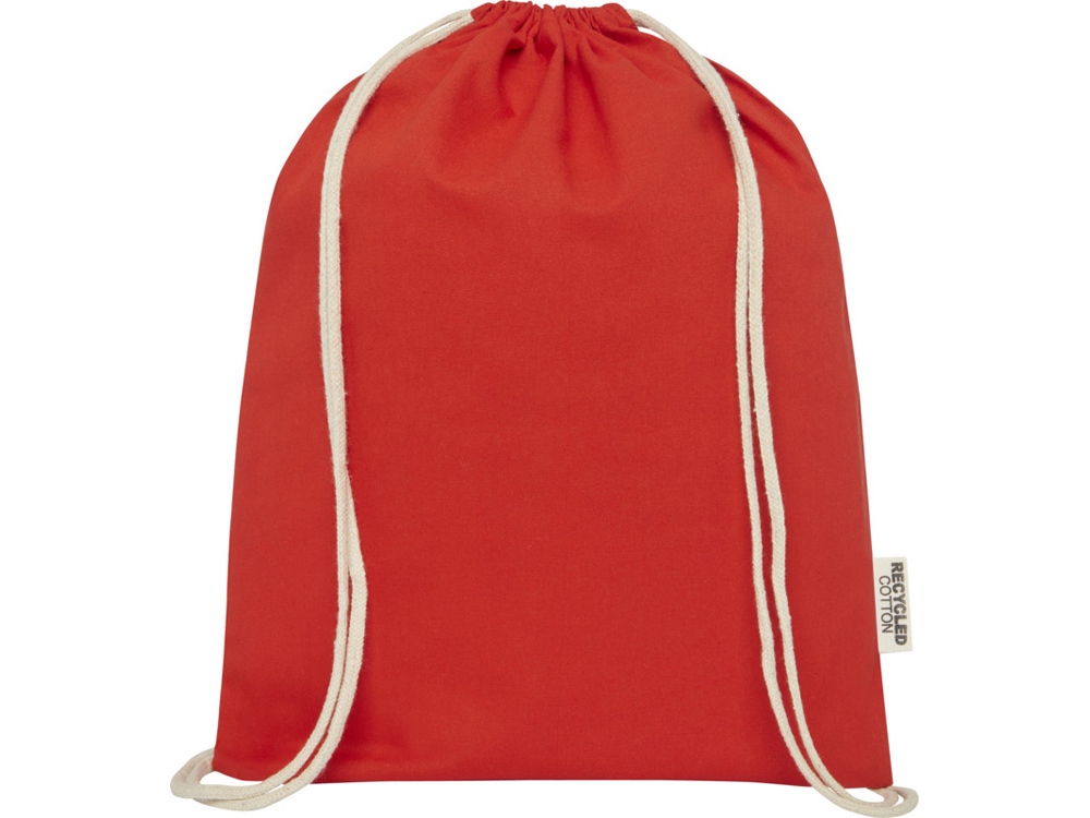 Oregon сумка-кисет из переработанного хлопка, сертифицированного согласно GRS, плотностью 140 г/м² - Красный — изображение 2