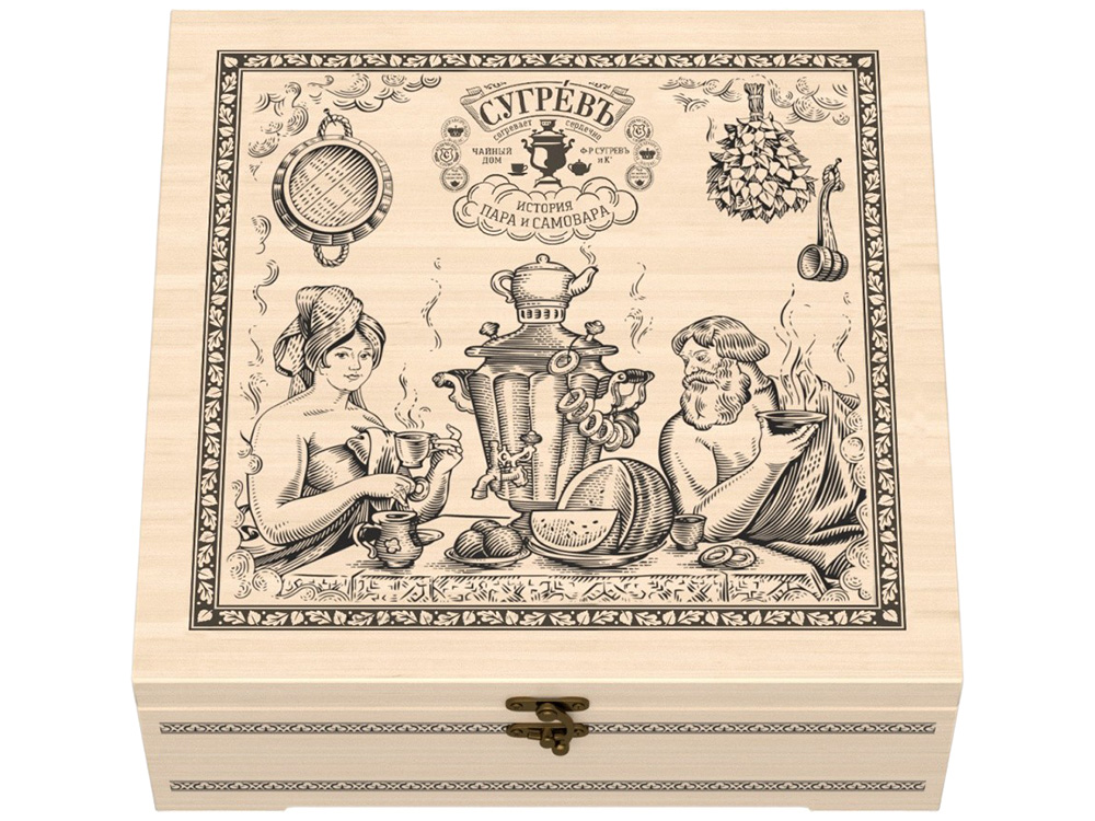 Шкатулка большая Сугревъ История пара и самовара — изображение 2