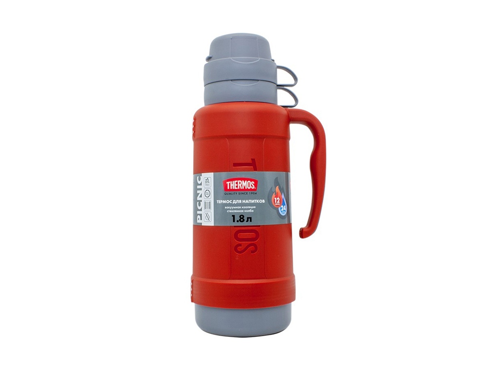 Термос со стеклянной колбой тм THERMOS PICNIC 40 Series Red 1,0L — изображение 5