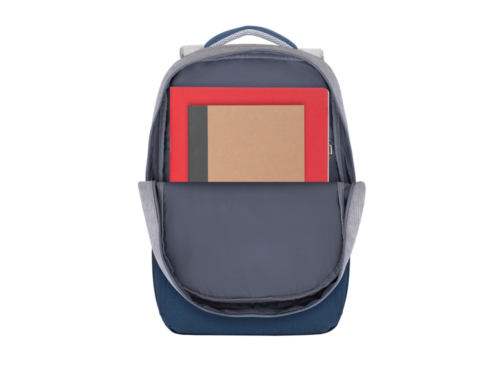 RIVACASE 7567 grey/dark blue рюкзак для ноутбука 17.3 / 6 — изображение 12