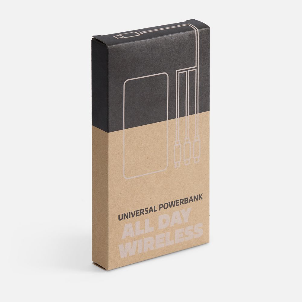Аккумулятор с беспроводной зарядкой All Day Wireless, 10000 мАч, черный — изображение 7