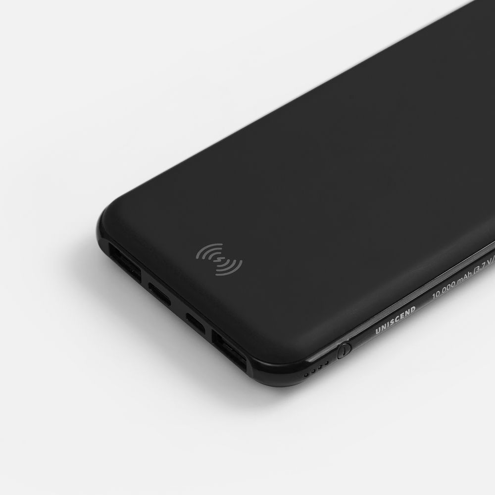Аккумулятор с беспроводной зарядкой All Day Wireless, 10000 мАч, черный — изображение 5