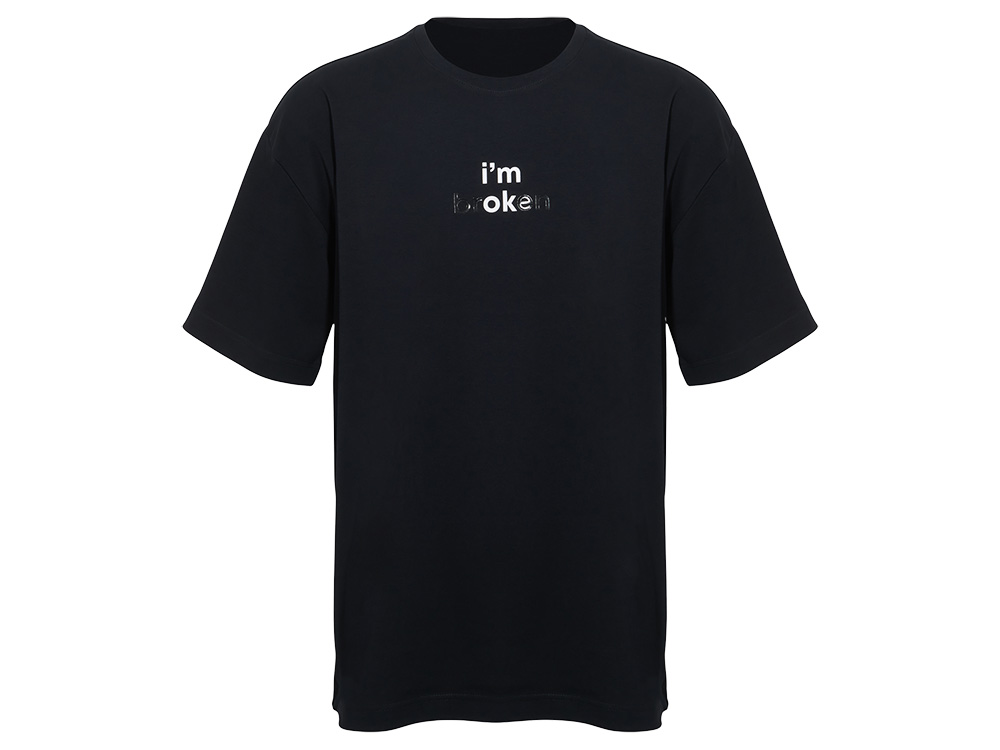 Футболка оверсайз Vienna унисекс , черный с нанесением Трафарет Скульптура 2 цвета