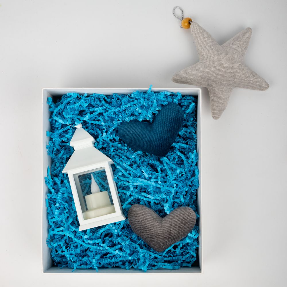 Бумажный наполнитель Chip, светло-синий — изображение 3