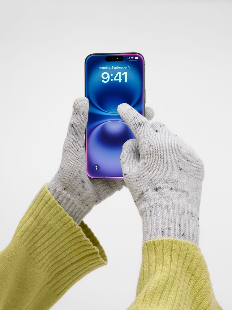 Перчатки сенсорные Spotti Senso, светло-серые — изображение 3