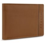 Портмоне BUGATTI Banda, с защитой RFID, коньячного цвета цвет, кожа/полиэстер, 12,5х2х9 см