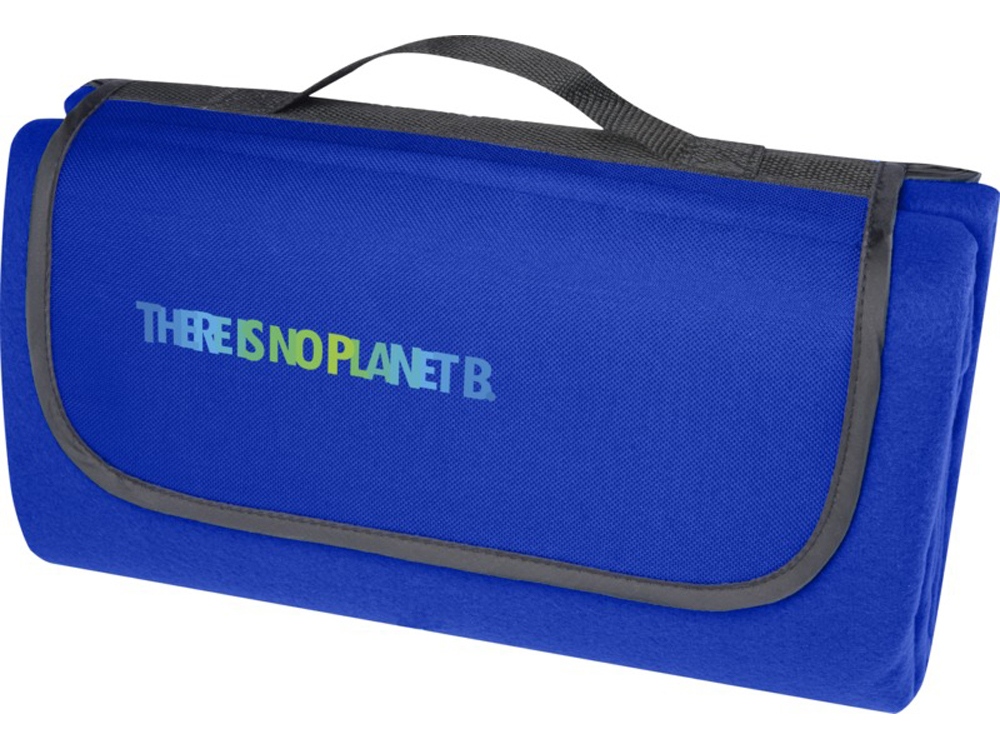 Покрывало для пикника Salvie из переработанной пластмассы пластика, синий — изображение 5