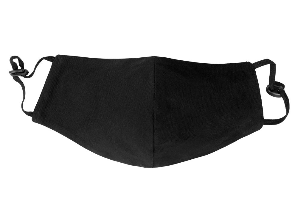 Маска для лица многоразовая с фиксаторами, черная — изображение 6