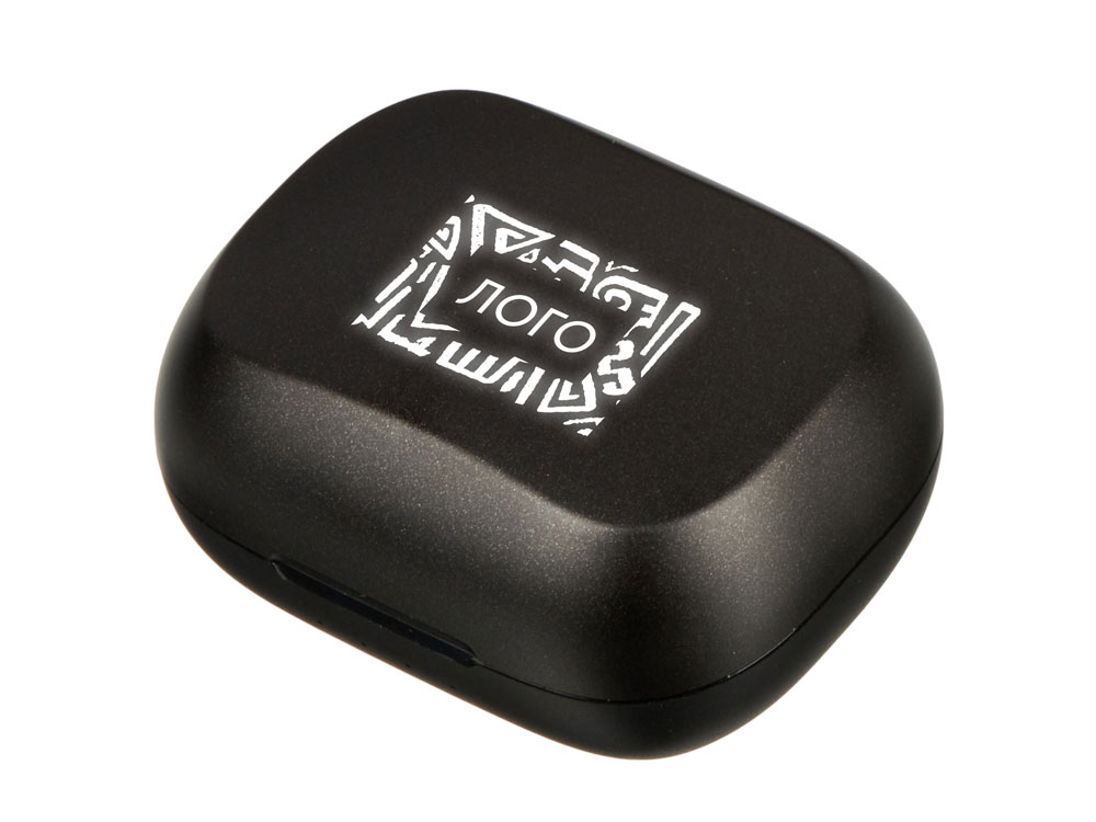 Беспроводные наушники с шумоподавлением c подсветкой лого Lites, черные — изображение 3