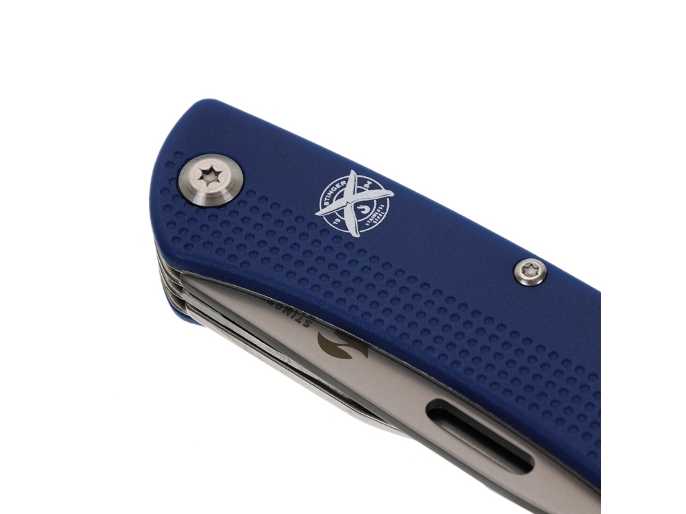 Нож перочинный Stinger, 103 мм, 10 функций, материал рукояти: АБС-пластик (синий) — изображение 8