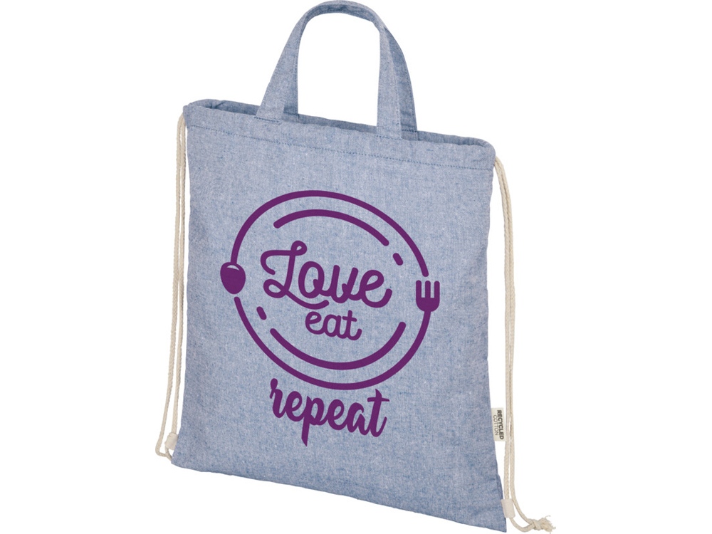 Pheebs 150 г/м² Aware™ рюкзак со шнурком из переработанных материалов - Синий — изображение 6