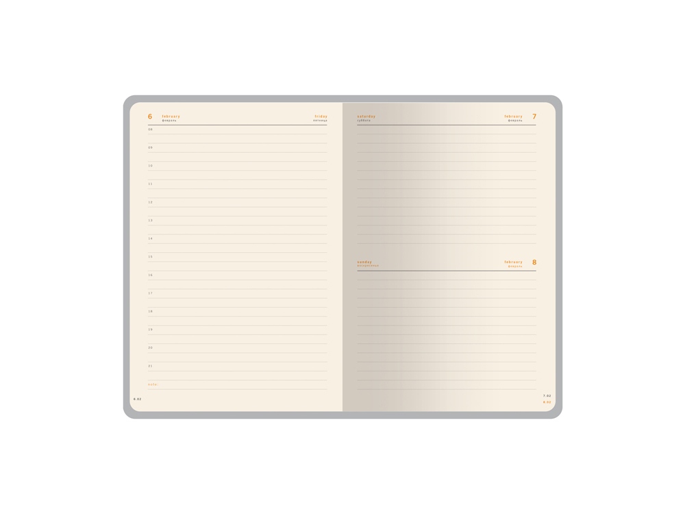 Ежедневник А5 датированный Boston 2026, синий с голубым обрезом — изображение 11