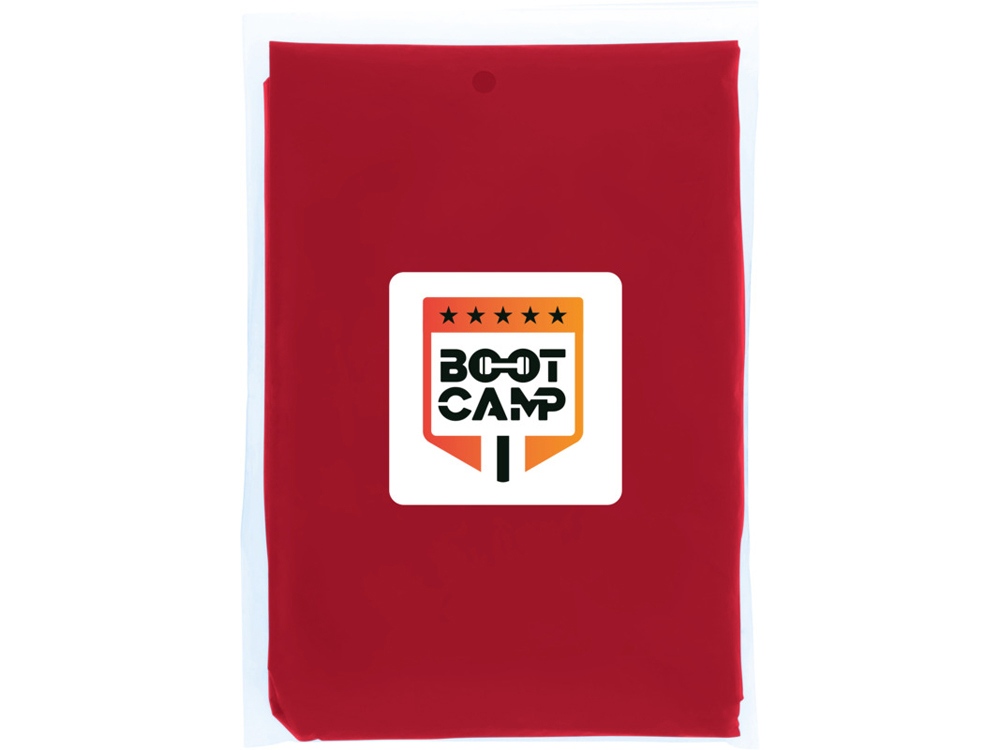 Одноразовый дождевик Mayan с чехлом для хранения из материалов, переработанных по стандарту GRS - Красный — изображение 5