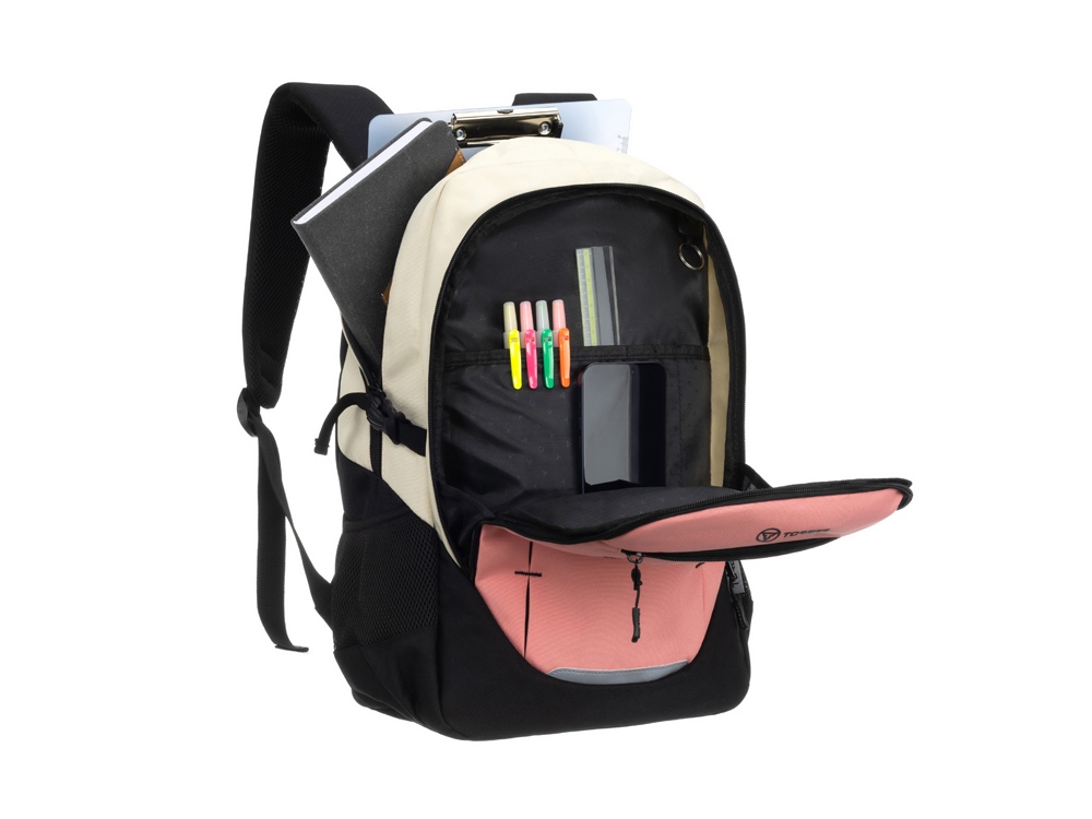 Рюкзак TORBER CLASS X, персиковый, 46 x 32 x 18 см + Мешок для сменной обуви в подарок! — изображение 8