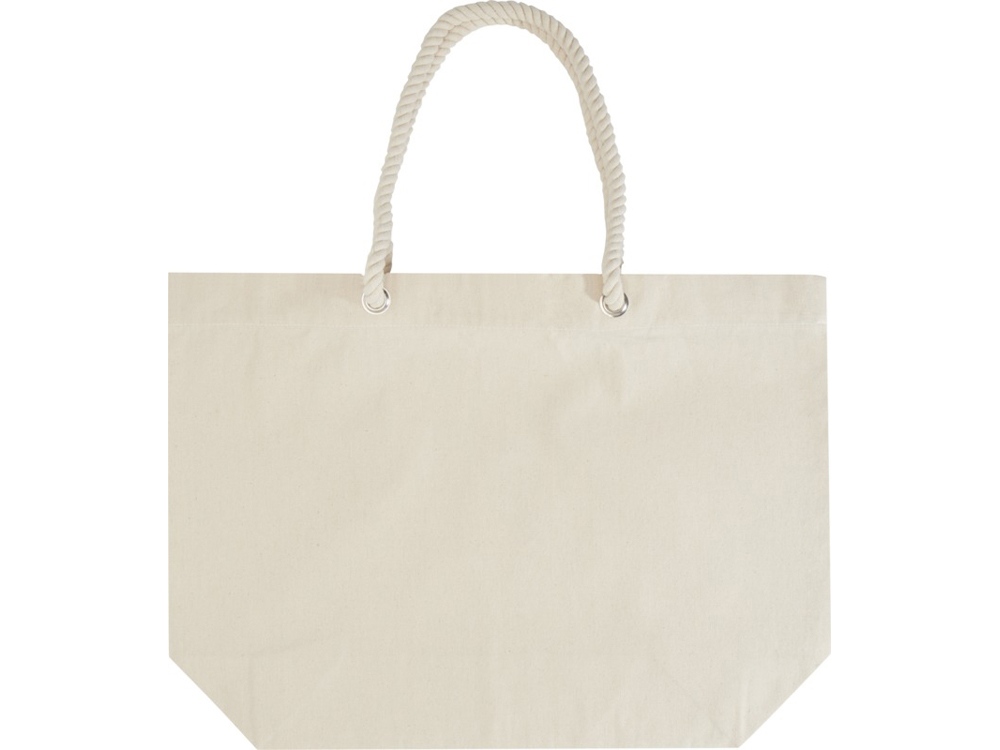 Florida пляжная эко-сумка из переработанного материала, сертифицированного по стандарту GRS, плотностью 270 г/м² 18L - Натуральный / Натуральный — изображение 2