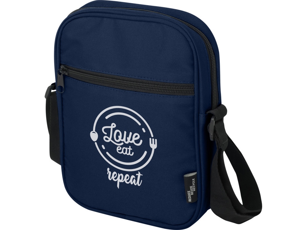 Byron сумка через плечо из переработанных материалов по стандарту GRS объемом 2 л - Нейви — изображение 5