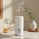 Увлажнитель воздуха с подсветкой Breathe, белый/серебристый