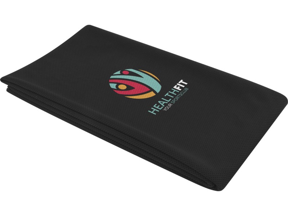 Althea спортивное полотенце 70х140 см - сплошной черный — изображение 4