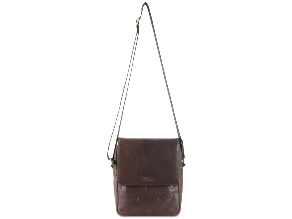 Сумка через плечо Mano Don Leon, натуральная кожа в коричневом цвете, 20 х 25 х 8 см — изображение 7