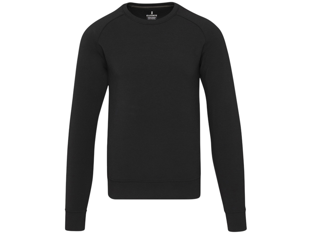 Yukon унисекс интерлок спортивный свитер с круглым вырезом - Сплошной черный — изображение 2