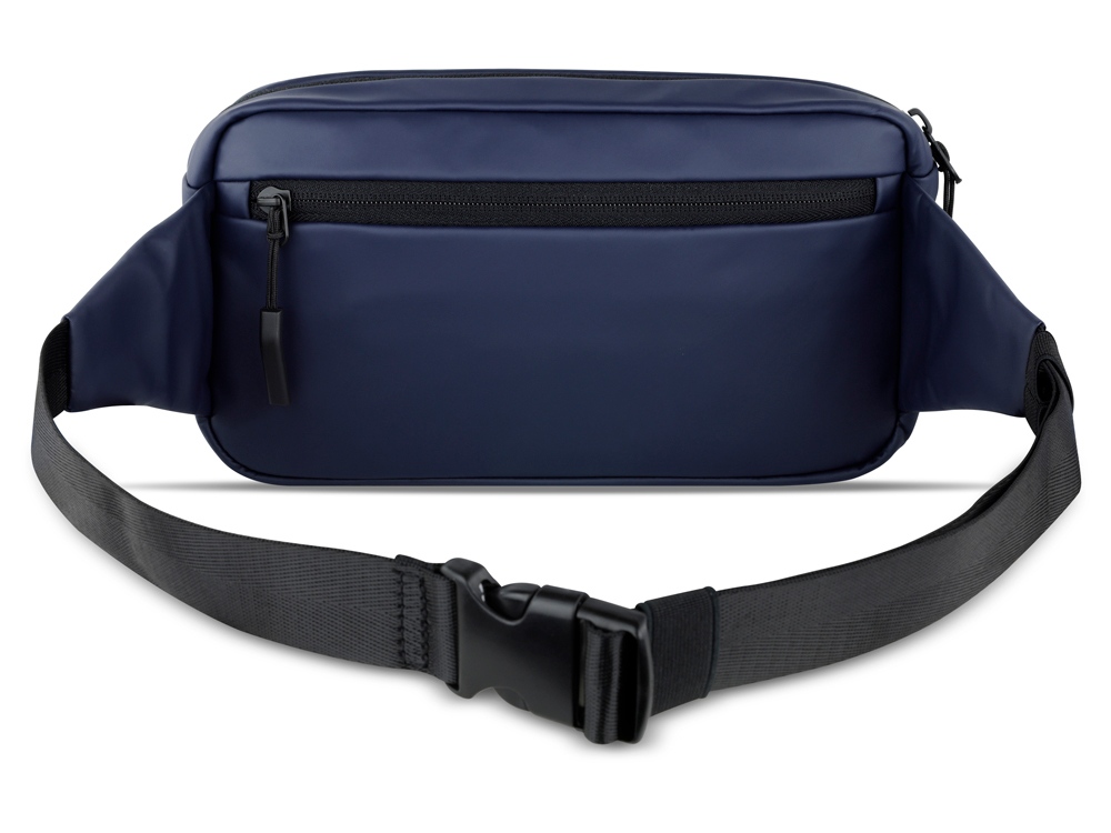 Сумка на пояс BUGATTI Blanc, синяя, тарпаулин/полиэстер, 26х5,5х13,5 см — изображение 9