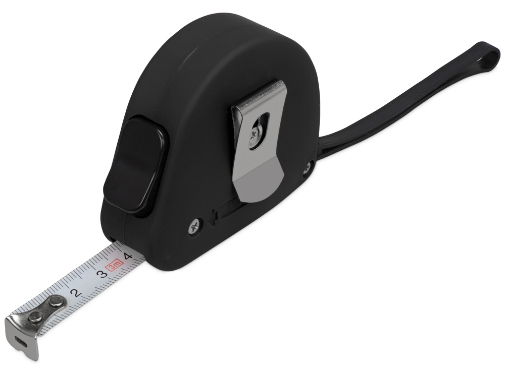 Рулетка 3м Meter, софт-тач, черный — изображение 2