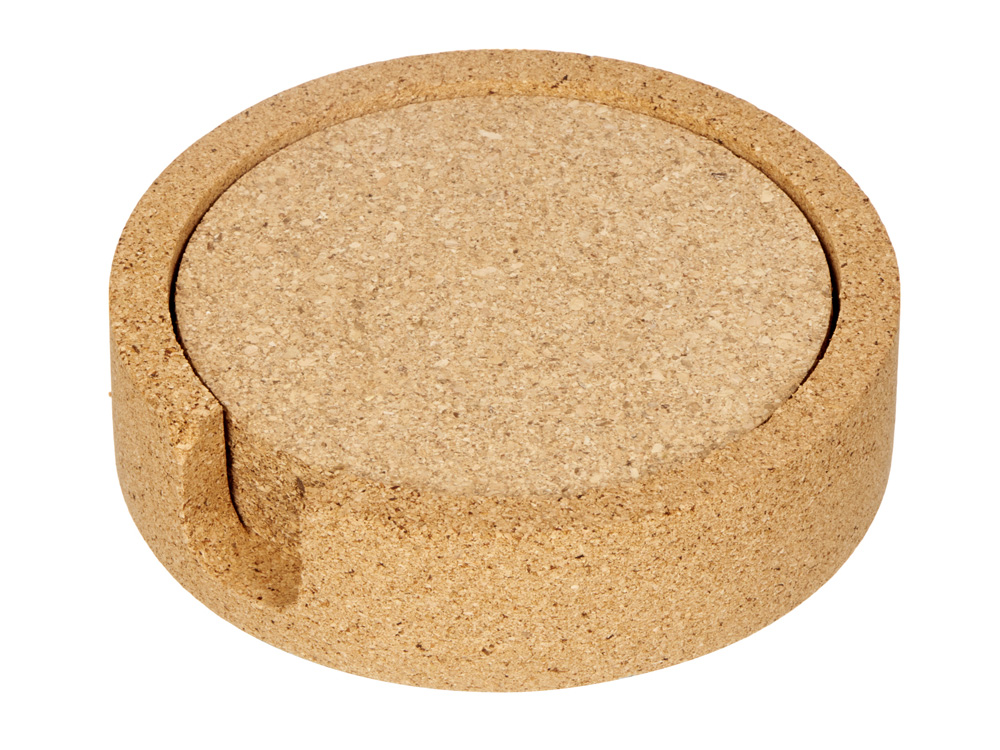 Набор костеров из пробки на подставке из пробки Krock — изображение 2