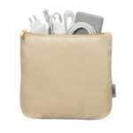 Органайзер для электроники и проводов Amalia из полиэстера 300D с подкладкой, бежевый