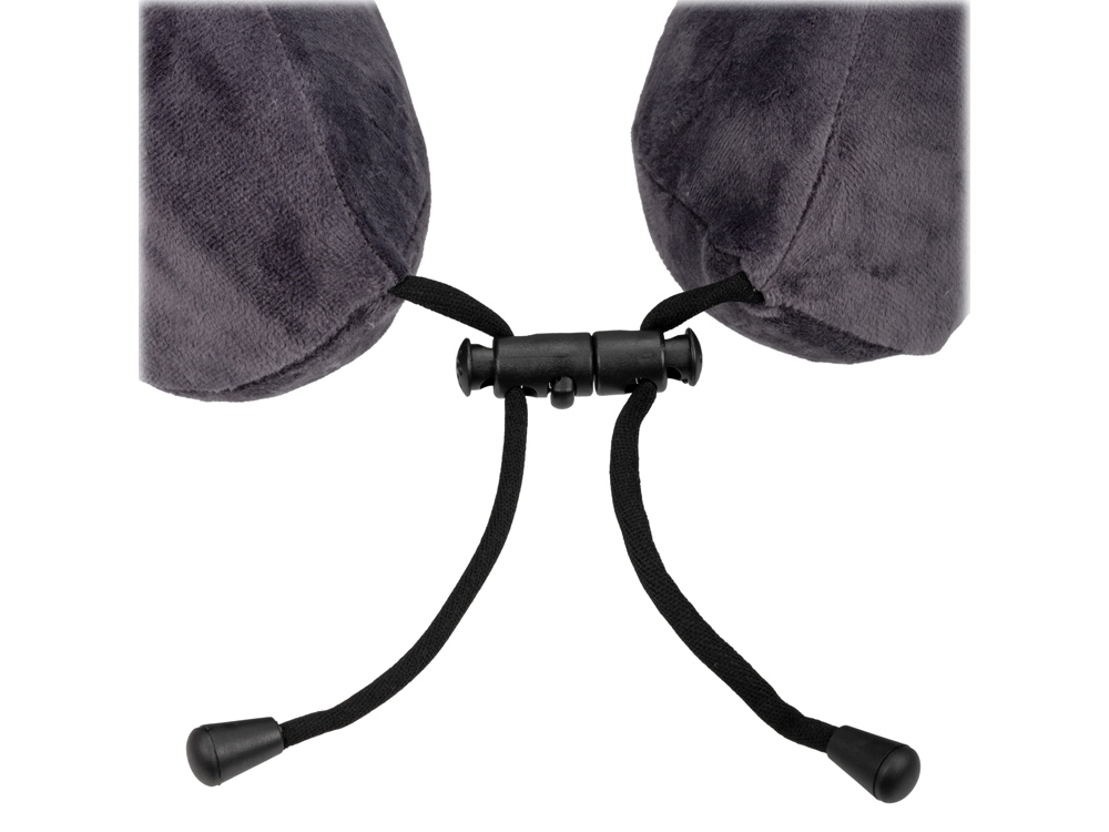 Подушка TORBER, дорожная, с эффектом памяти, тёмно-серая, полиэстер+спандекс — изображение 4