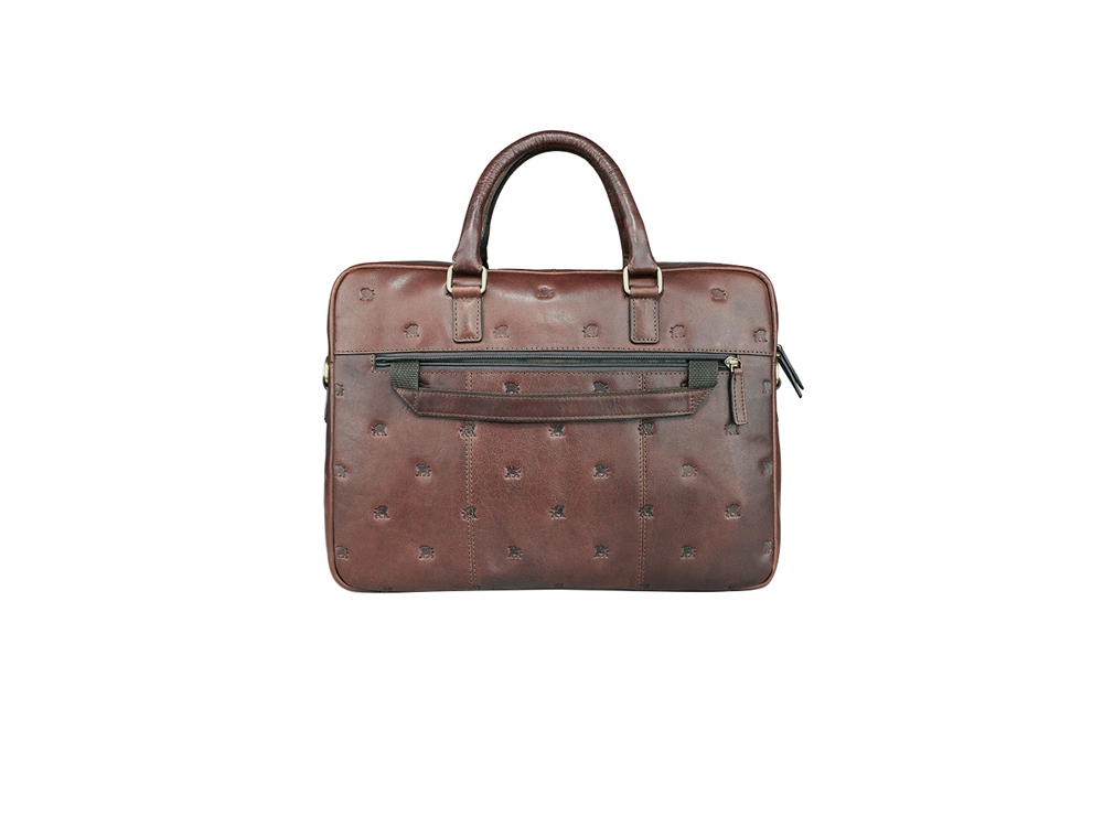 Сумка Mano Don Leon, натуральная кожа в коричневом цвете, 41 х 29,5 х 8,5 см — изображение 4