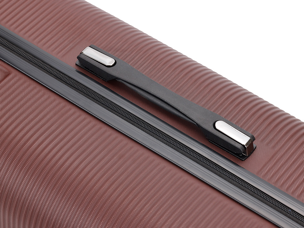 Чемодан TORBER Onego, бордовый, ABS-пластик, 69,5 х 46 х 26 см, 69 л — изображение 9